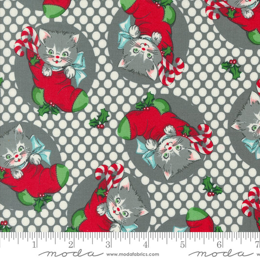 Kitty Christmas by Urban Chiks Kitty Christmas Coal 31200.19 Cotton Woven Fabric