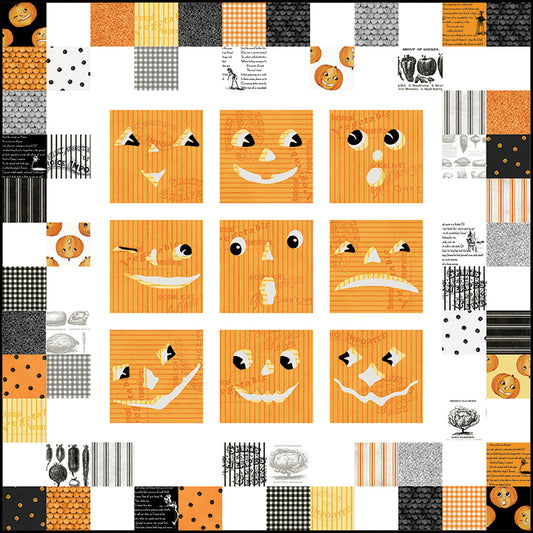 PREORDER ITEM: Pumpkin Patch by J. Wecker Frisch Patch Jacks Quilt Kit  USA SHIPPING INCLUDED IN PRICE  KT-14570 Kit