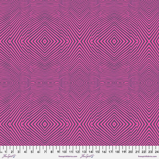 Tula Pink Moon Garden Lazy Stripe Dusk    PWTP022.DUSK Cotton Woven Fabric