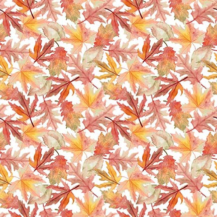 Night Owls by Kathleen Francour Leaf Orange 6988-33 Cotton Woven Fabric