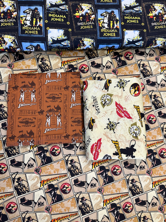Licensed Indiana Jones Adventure Card Stack Black    74740101-01 Cotton Woven Fabric