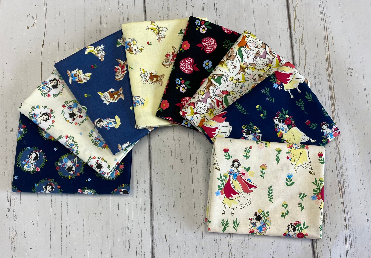 Licensed Snow White and the Seven Dwarfs Just One Bite Charcoal   85102005-01 Cotton Woven Fabric