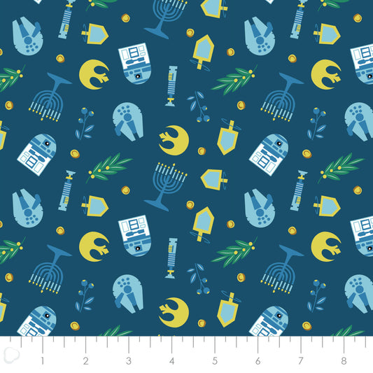 Licensed Character Winter Holiday IV Light of the Galaxy Navy    73011388-04 Cotton Woven Fabric