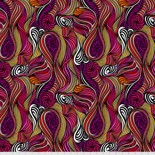 BioGeo2 by Adrienne Leban Little Daffy Taffy Hot PWAL011.HOT Cotton Woven Fabric