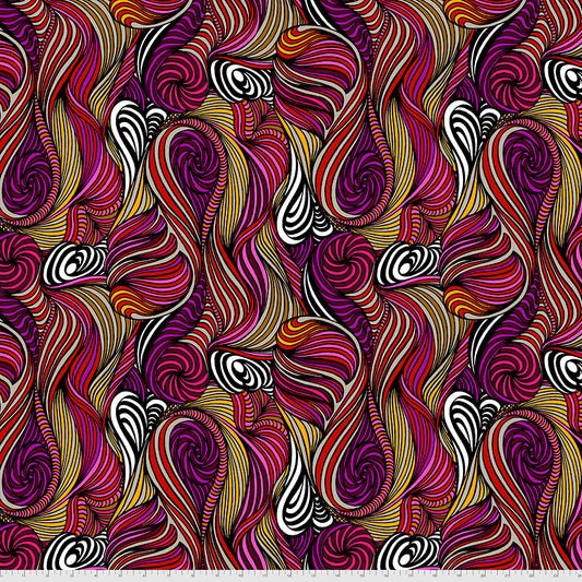 BioGeo2 by Adrienne Leban Little Daffy Taffy Hot PWAL011.HOT Cotton Woven Fabric