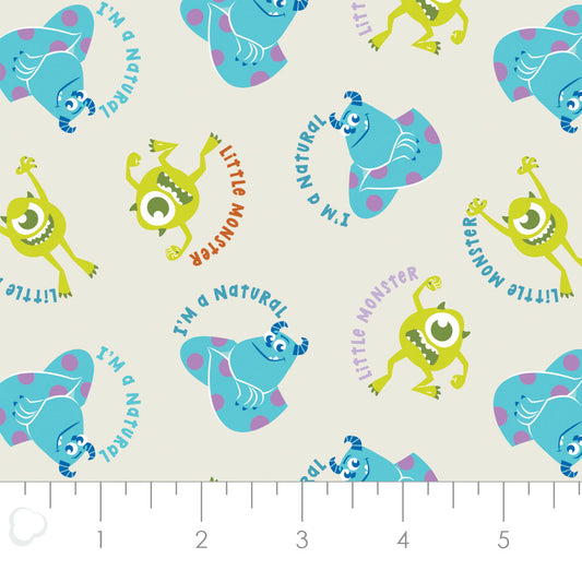 Licensed Monsters, Inc Little Monsters Cream 85300403-01 Cotton Woven Fabric