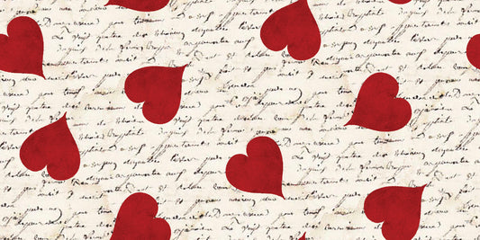 Hugs, Kisses & Special Wishes by Beth Albert Love Letter Beige    19559-BGE-CTN-D Cotton Woven Fabric