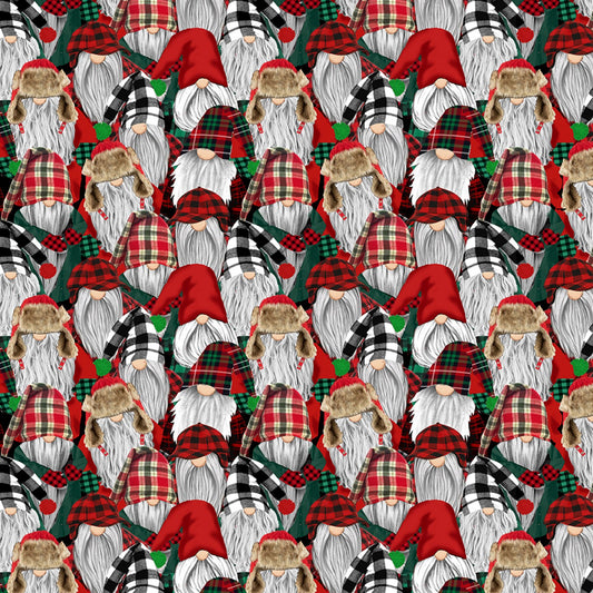 Lumberjack Gnomes Packed CD2078-MULTI Cotton Woven Fabric