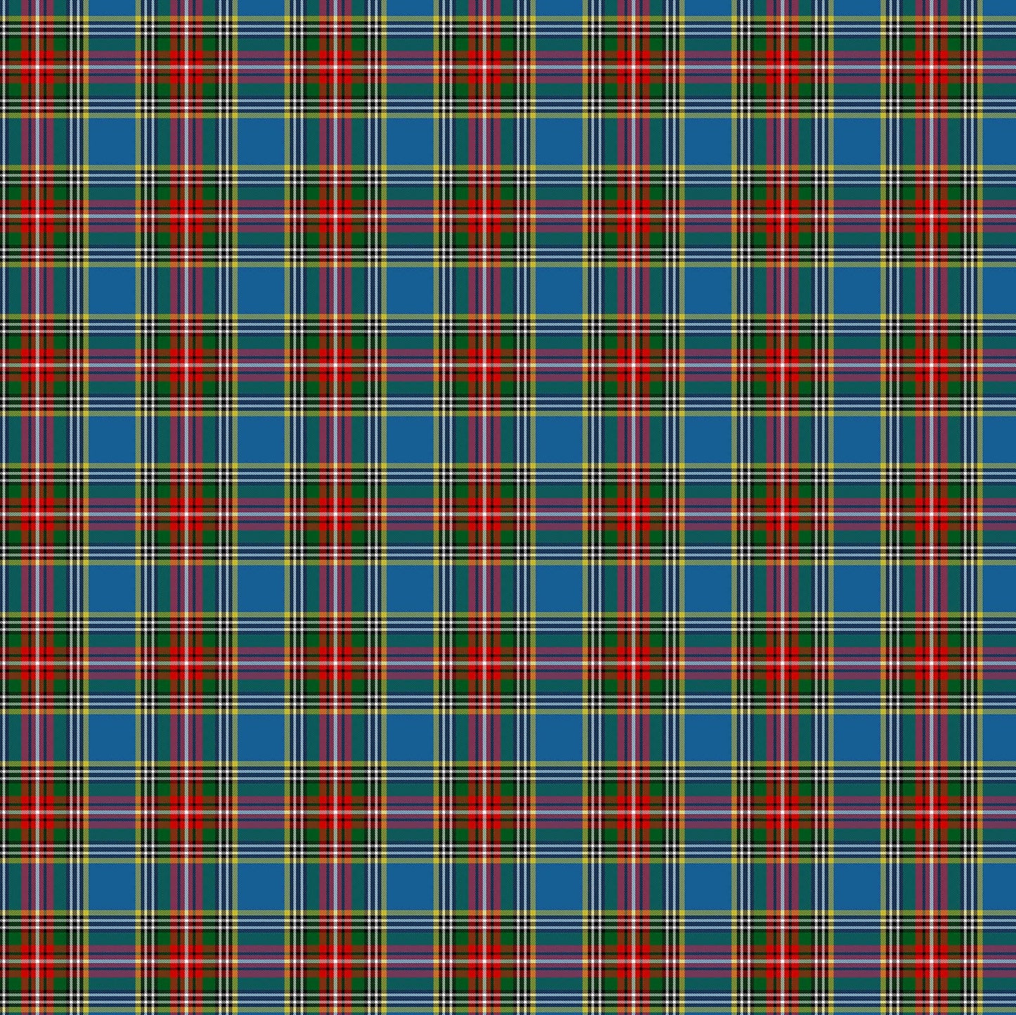 Totally Tartan Yarn Dyed Slightly Brushed Twill MacBeth Blue Multi W24505-44 Cotton Woven Fabric