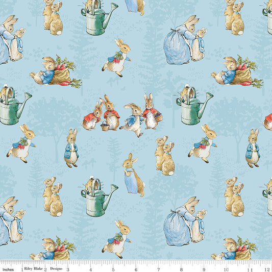 PREORDER ITEM - EXPECTED MAY 2024:  Licensed The Tale Of Peter Rabbit Main Blue    C14700-BLUE Cotton Woven Fabric