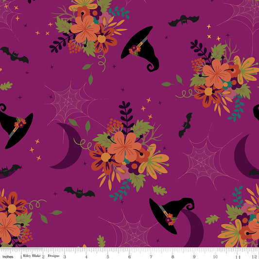New Arrival: Little Witch by Jennifer Long Main Magenta    C14560-MAGENTA Cotton Woven Fabric