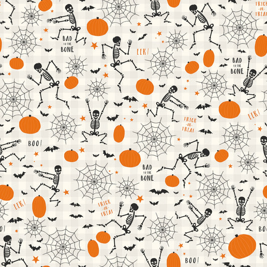 Bad to the Bone by My Minds Eye Main Offwhite    C11920R-OFFWHITE Cotton Woven Fabric