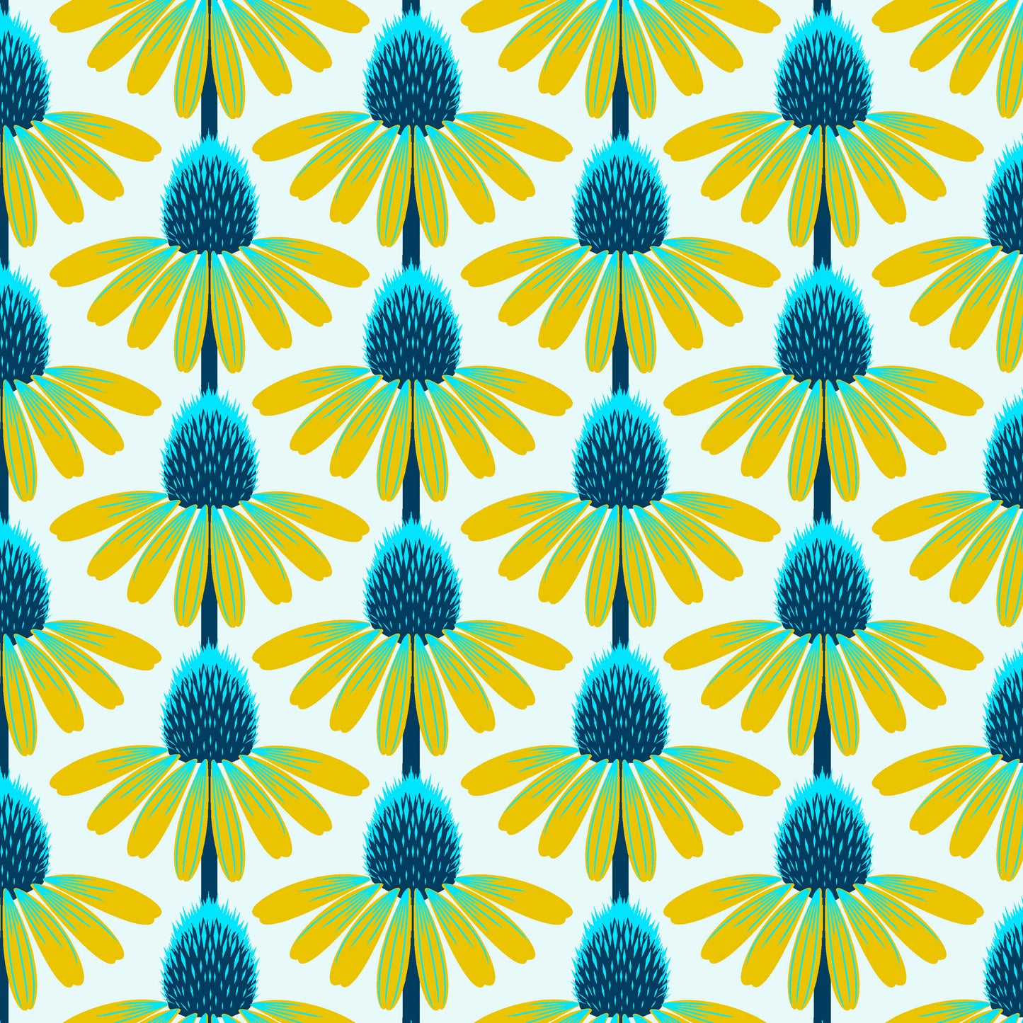 Love Always, AM 2 Echinacea Maize PWAH075.MAIZE Cotton Woven Fabric