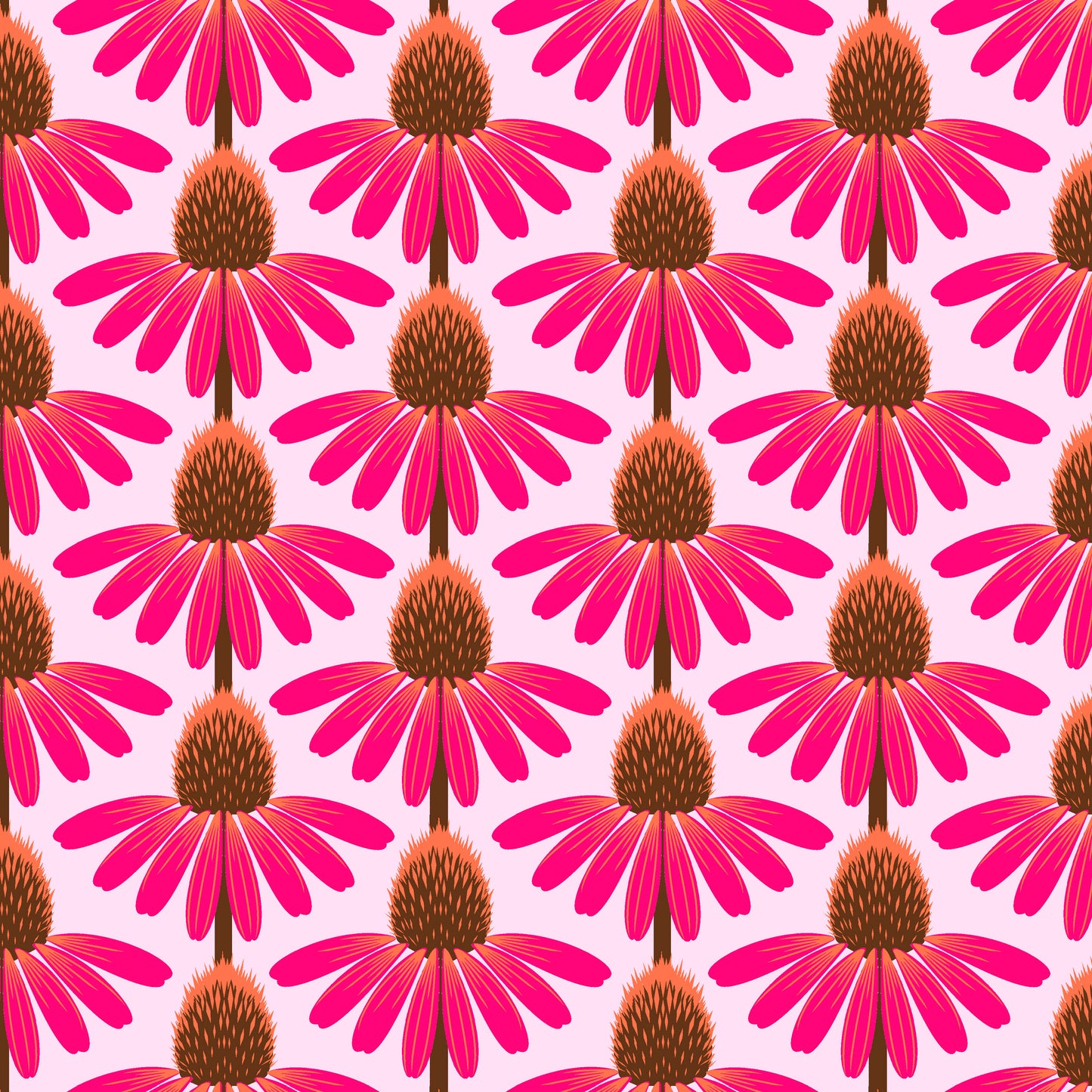 Love Always, AM 2 Echinacea Maraschino PWAH075.MARASCHINO Cotton Woven Fabric