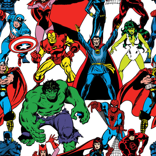 Licensed Marvel Marvel Retro Comics Pack    77366A620715 Cotton Woven Fabric