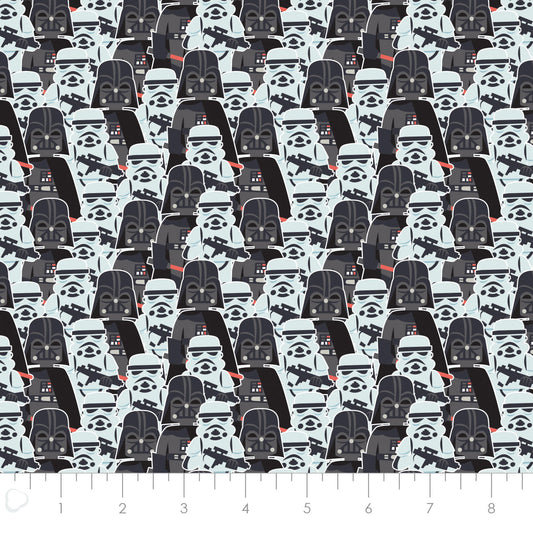 Licensed Star Wars Vader Spotlight Mid-Century Packed Trooper and Vader Multi 73011417-01 Cotton Woven Fabric