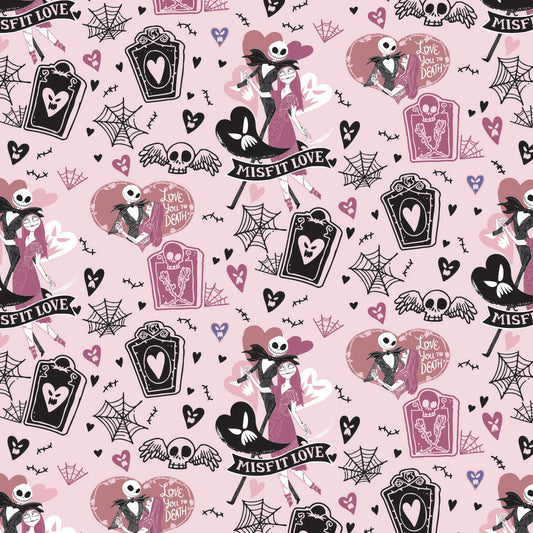 Licensed Valentine's Day II Misfit Love Pink    85390502-01 Cotton Woven Fabric