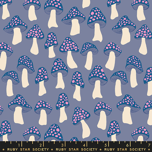 Darlings 2 by Ruby Star Society Mushrooms Denim RS5057-13 Cotton Woven Fabric