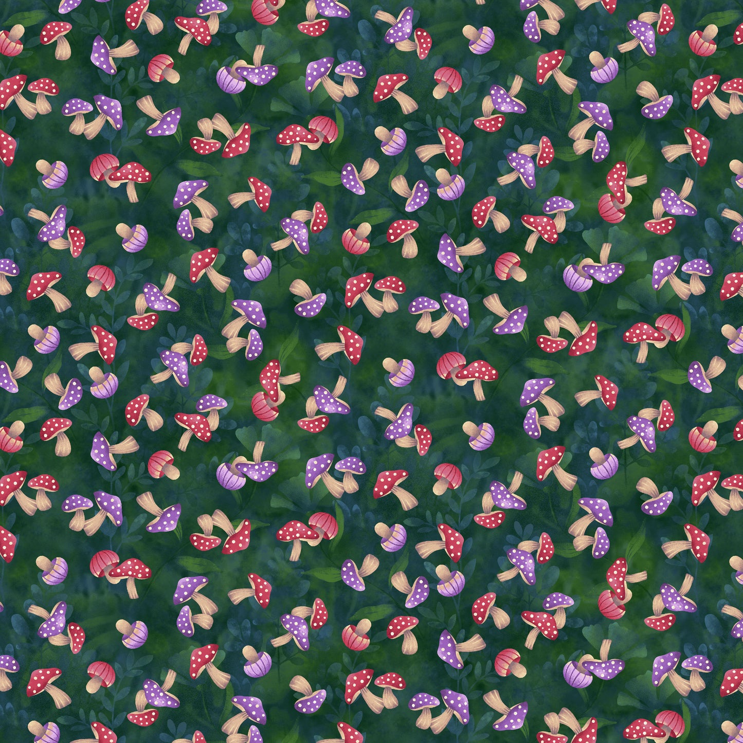 Fairytale Forest by Color Principle Mushrooms Forest    3016-66 Cotton Woven Fabric