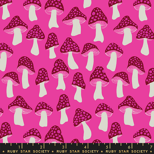 Firefly by Sarah Watts of Ruby Star Society Mushrooms Rose    RS2072-13 Cotton Woven Fabric
