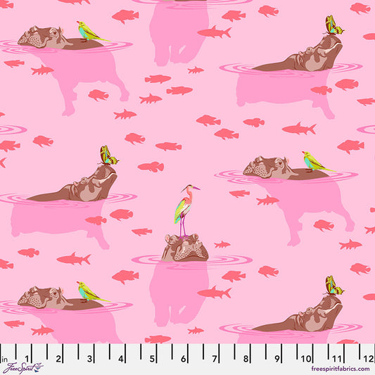 Everglow by Tula Pink My Hippos Don't Lie Nova    PWTP204.NOVA Cotton Woven Fabric