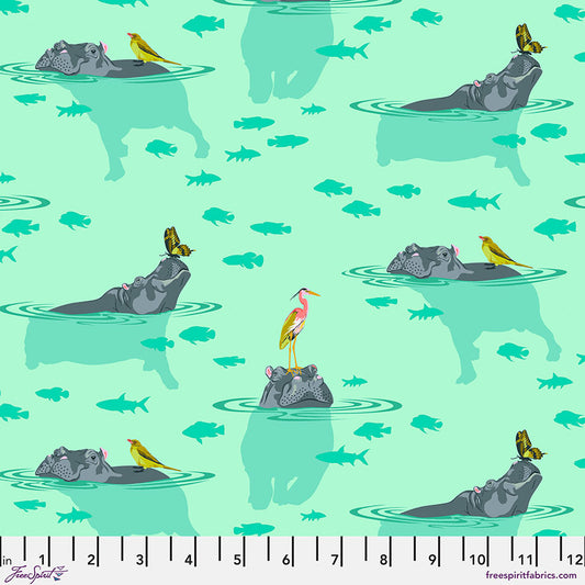 Everglow by Tula Pink My Hippos Don't Lie Spirit    PWTP204.SPIRIT Cotton Woven Fabric