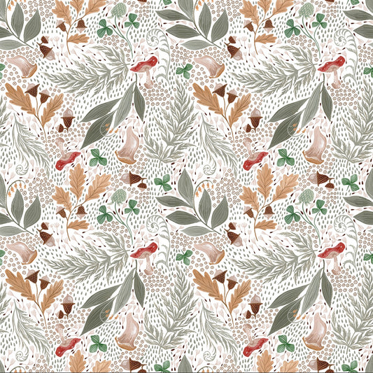 Goblincore by Rae Ritchie Mystic Floral White ST-DRR2540WHITE Cotton Woven Fabric