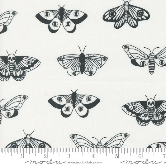 PREORDER ITEM - EXPECTED APRIL 2024: Noir by Alli K Design Mystic Moth Ghost    11543-21 Cotton Woven Fabric