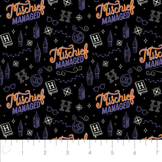 Licensed Character Halloween III Mystical Mischief Black  23800793-01 Cotton Woven Fabric