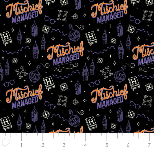 Licensed Character Halloween III Mystical Mischief Black 23800793-01 Cotton Woven Fabric