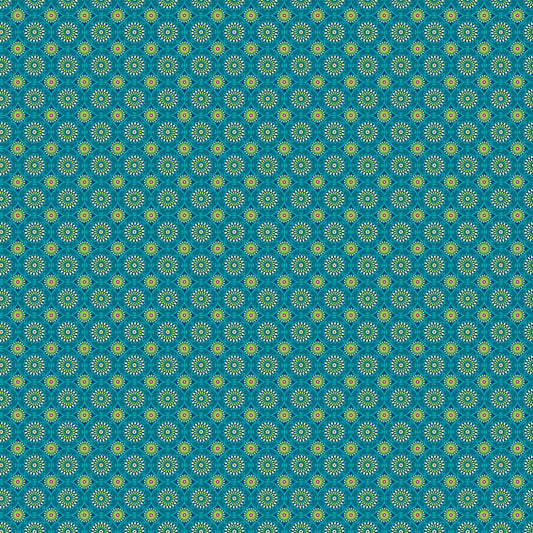 Wild by Natural Born Quilter Brett Lewis Natural Rhythm Turquoise 24974-66 Cotton Woven Fabric