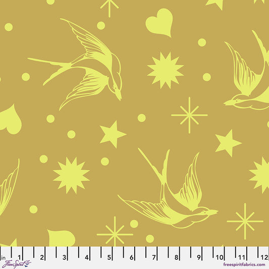 Neon True Colors by Tula Pink Neon Fairy Flake Moonbeam    PWTP157.MOONBEAM Cotton Woven Fabric