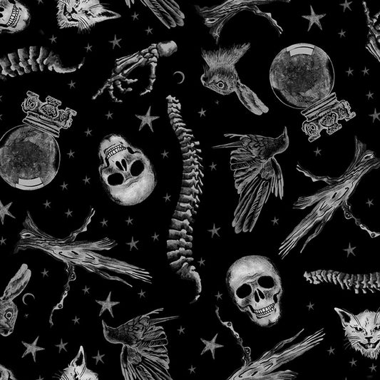 Wicked Night Sky Black CD1830-BLACK Cotton Woven Fabric