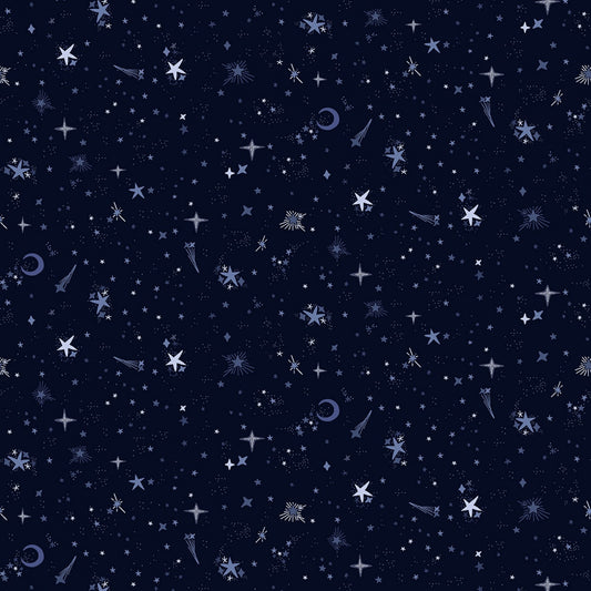 City of Stars Night Sky Midnight ST-D2261MIDNIGHT Cotton Woven Fabric