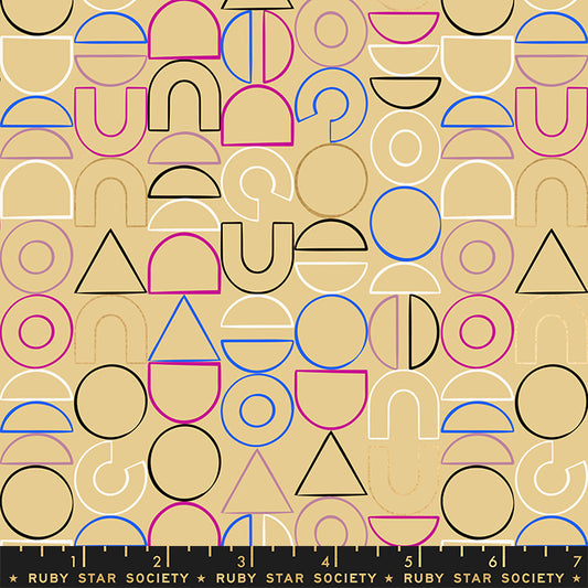 Reign by Rashida Coleman Hale of Ruby Star Society Noble Sand Metallic    RS1028-11M Cotton Woven Fabric