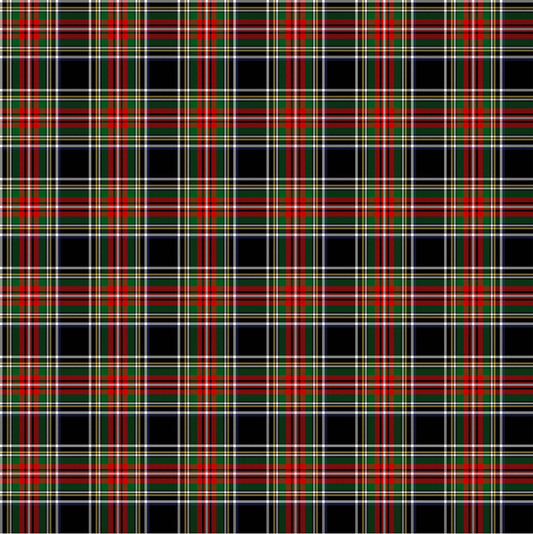 Totally Tartan Yarn Dyed Slightly Brushed Twill Northcott Black Multi W24503-99 Cotton Woven Fabric