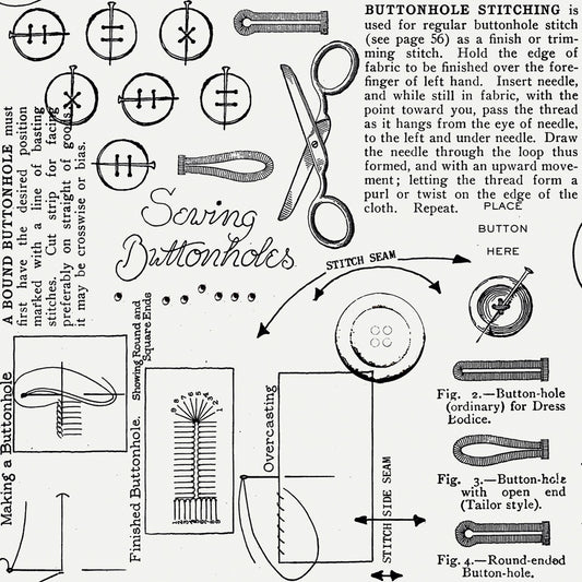 She Who Sew Home Deco by J. Wecker Frisch Notes Off White  Home Deco HD12505R-OFFWHITE Cotton Fabric