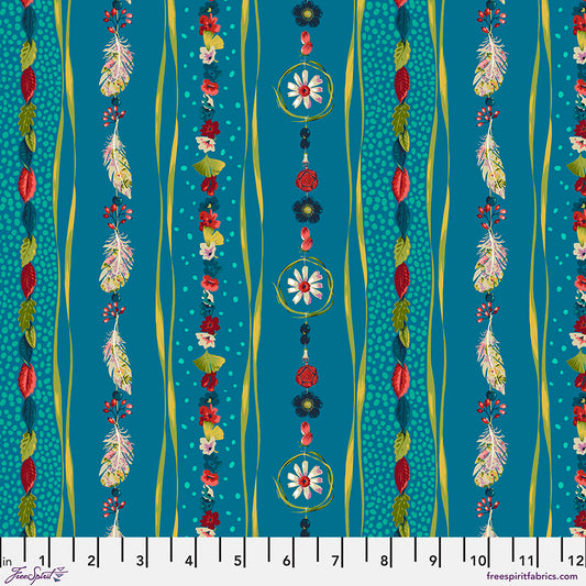 Land Art 2 by Odile Bailloeul Offerings PWOB067.BLUE Cotton Woven Fabric