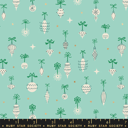 Jolly Darlings by Ruby Star Society Ornamentals Metallic Frost    RS5086-11M Cotton Woven Fabric