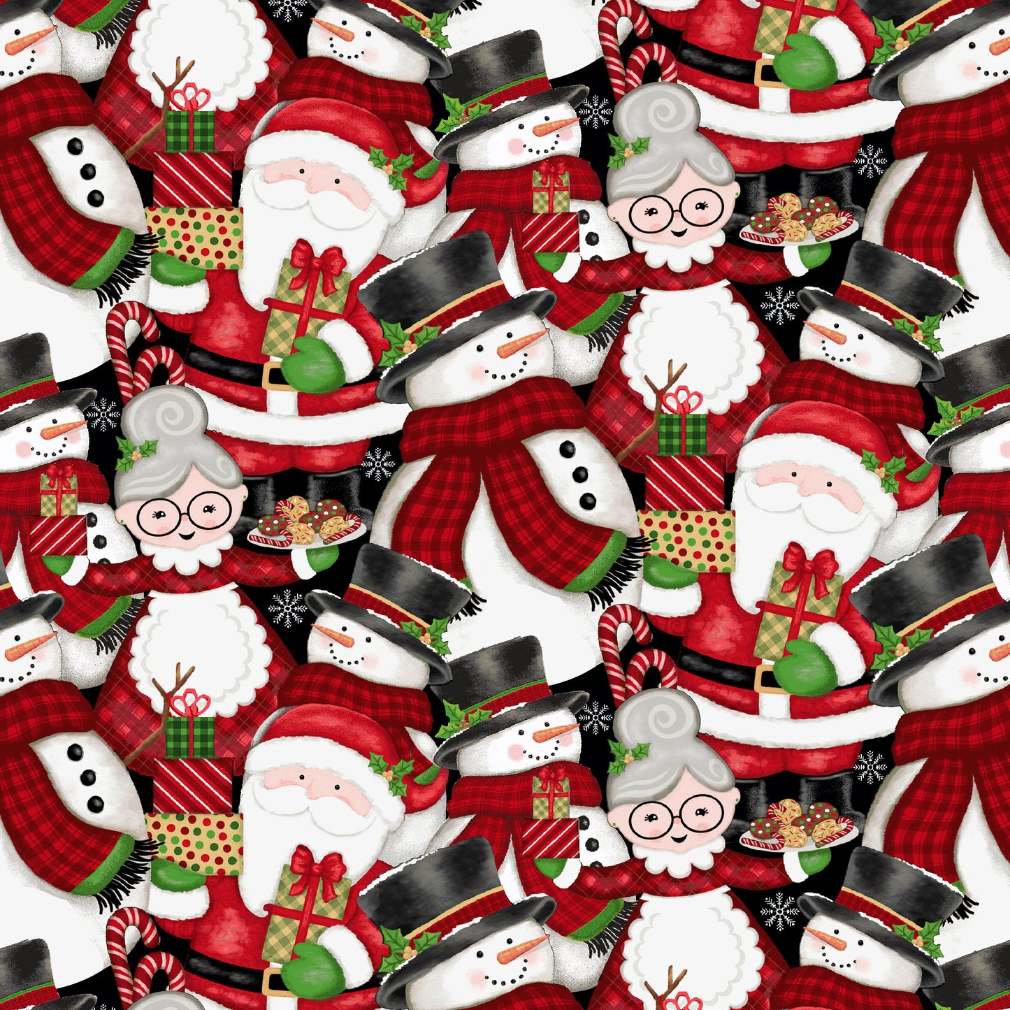 Merry Town by Sharla Fults Packed Characters     6361-89 Cotton Woven Fabric