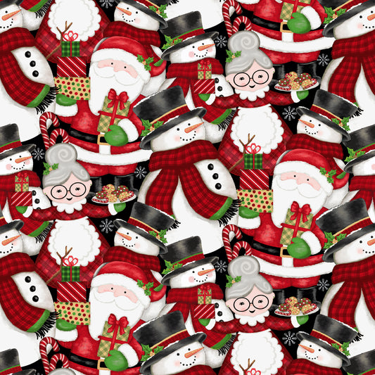 Merry Town by Sharla Fults Packed Characters 6361-89 Cotton Woven Fabric