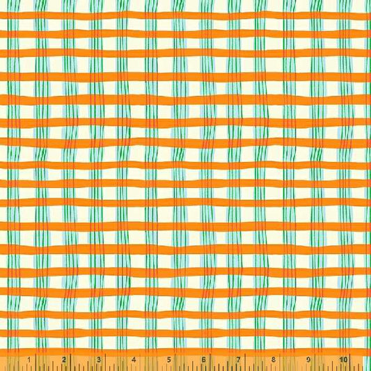 Lucky Rabbit by Heather Ross Painted Plaid Orange    53245-9 Cotton Woven Fabric