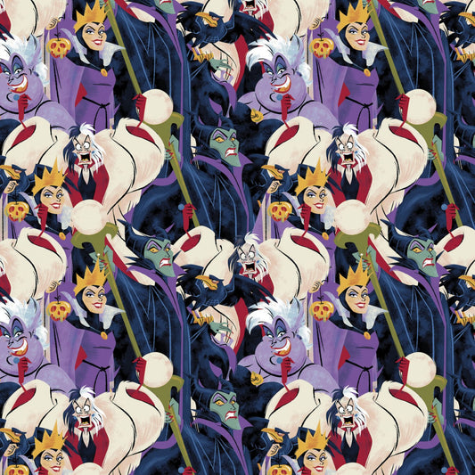 Licensed Disney Villains Mayhem Party of Villains 85130801-1 Cotton Woven Fabric