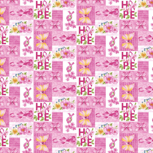 A Pink Celebration by Lilac Bee Designs Patchwork Pink    7306-22 Cotton Woven Fabric