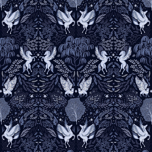 City of Stars Pegasus Toile Midnight ST-D2259MIDNIGHT Cotton Woven Fabric