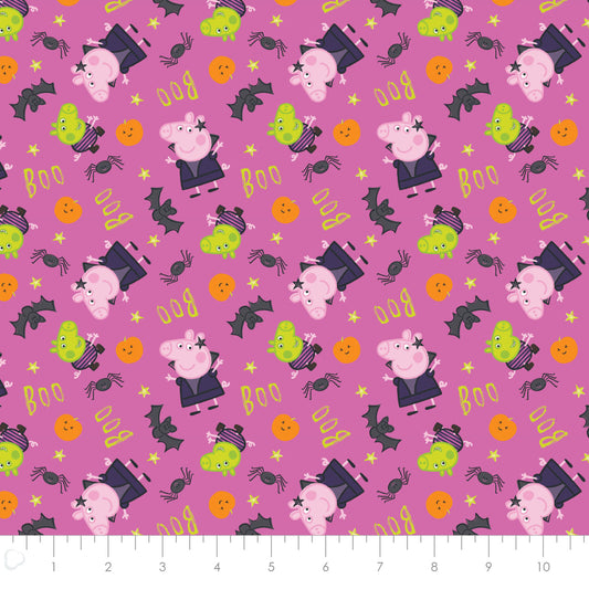 Licensed Character Halloween IV Peppa Witchy Halloween Pink    95220126-01 Cotton Woven Fabric