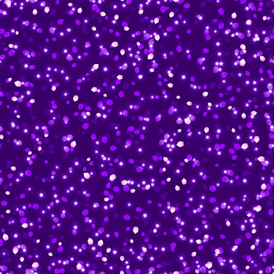 Pixies & Petals Glows in the Dark by Salt Meadows Studio Petals Dark Purple 192G-50 Cotton Woven Fabric