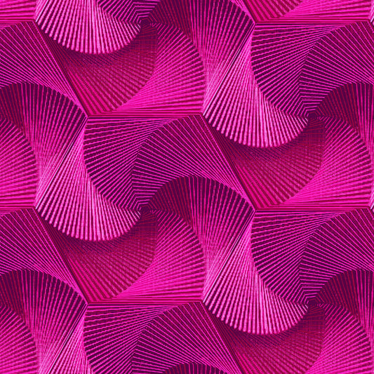 Disco-Tech Pinwheel Magenta 6929-55 Cotton Woven Fabric