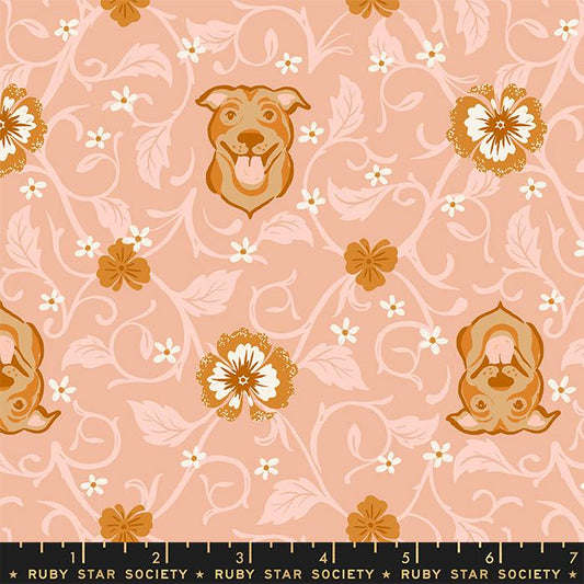 Dog Park by Sarah Watts of Ruby Star Society Pitbull Dahlia    RS2095-13 Cotton Woven Fabric