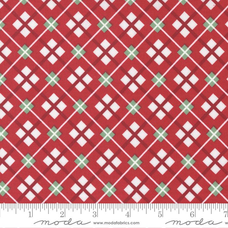 Holly Jolly by Urban Chiks Plaid Gift Wrap Red    31184-12 Cotton Woven Fabric